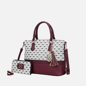 MKF Collection Saylor Circular M Emblem Print Women’s Tote Bag with Wallet by Mia K - 1 of 4
