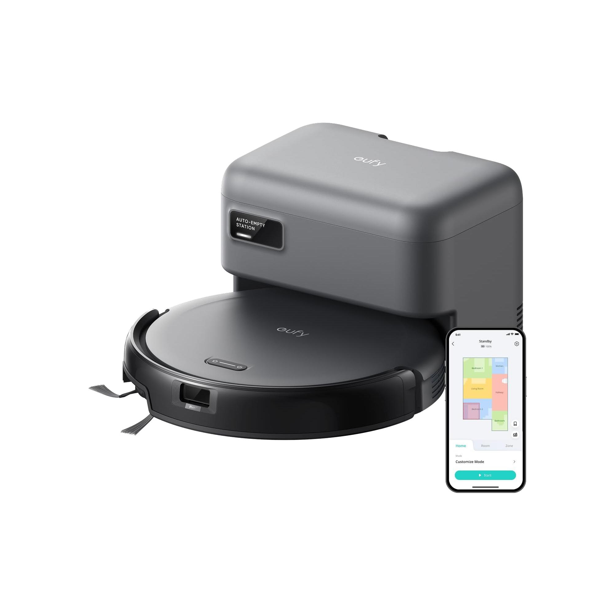 eufy C10 Robot Vacuum with Auto-Empty Station（Renewed）