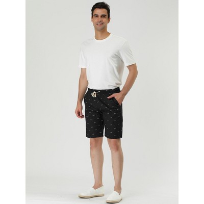 Lars Amadeus Men's Holiday Elastic Waistband Fish Printed Swimming Beach Board Shorts 2 Pack Black 34 — фото 2