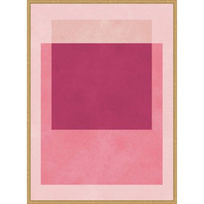 Amanti Art 28"x38" Overlapping Geometry 12 by Vitor Costa Framed Canvas Wall Art
