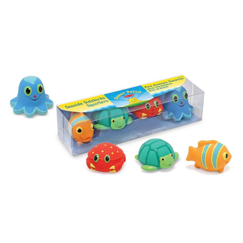 Melissa &#38; Doug Sunny Patch Seaside Sidekicks Squirters With 4 Squeeze-and-Squirt Animals - Water Toys for Kids, 5 of 11