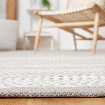 Gray Wool Handmade Flat Woven 4' x 6' Rug