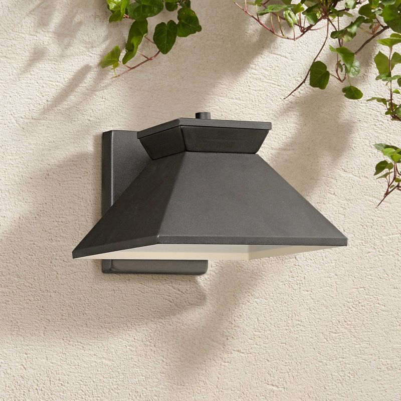 John Timberland Whatley Modern Outdoor Wall Light Fixture Black LED 6 1/4" Metal Shade for Post Exterior Barn Deck House Porch Yard Posts Patio Home, 2 of 7