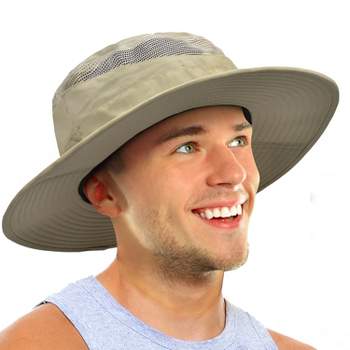 Solaris Water Repel Sun Hat for Men Wide Brim Fishing Hat Boonie Cap for Boating Hiking Beach Travel Camping