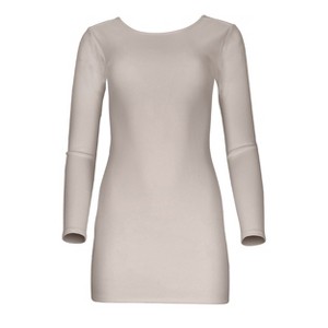 Jenna Long Sleeve Open Back Cotton Mini Dress - LEZAT - 1 of 4