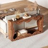 63in Long Console Table for Entryway, Slim Wood Sofa Table Behind Couch with Storage Shelf, Hallway Furniture for Entrance, Living Room - 4 of 4