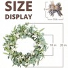 Artificial Eucalyptus Wreath Front Door 20 Inch Green Leaf Wreath Window Home Porch Farmhouse Patio Garden Indoor Outdoor - 3 of 4
