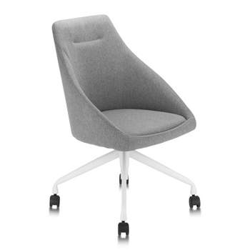 Hugo Upholstered Office Chair Gray - miBasics