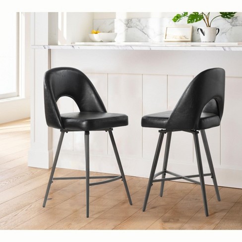 Tilano Modern Counter&Bar Stool,set of 2 with Cutout Design | ARTFUL LIVING DESIGN - image 1 of 4