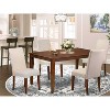 HomeStock 5-Pc Mahogany Finish Solid Wood Top-Rectangular Dining Room Set-Seats 4 - 2 of 4