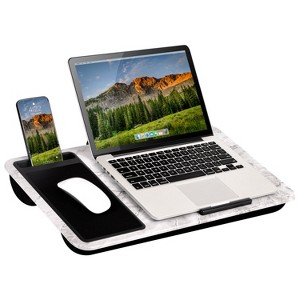 LAPGEAR Home Office Lap Desk, Left-Handed, White Marble - 1 of 4