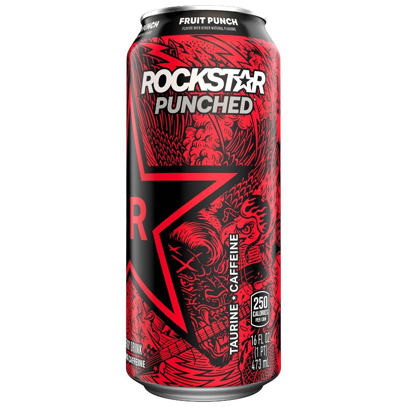 Rockstar Punched Fruit Punch Energy Drink - 16 fl oz can, 4 of 6