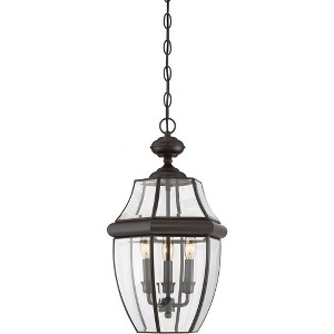 Quoizel Lighting Newbury 3 - Light Pendant in  Medici Bronze - 1 of 4