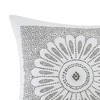 Dsvimoy Support Pillow Cotton Embroidered Decorative Pillow with Metallic Design for Home Decor, Gray, 16.93"*16.93"*5.71" - 3 of 4