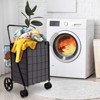 Tangkula Shopping Cart w/ Oxford Liner Folding Grocery Cart w/ Universal Front Wheels 32 Gal Large Capacity - 3 of 4