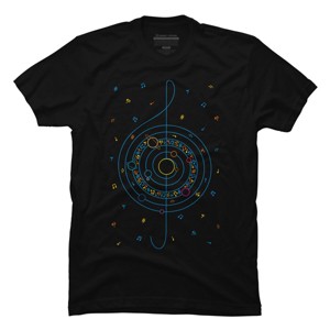 Men's Design By Humans Life in Music By lents T-Shirt - 1 of 2