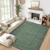 Indoor Modern Geometric Bordered Large Living Room Rugs, Washable Non Slip Throw Carpet for Bedroom, Soft Stain Resistant Floor Cover for Dining Room - 3 of 4