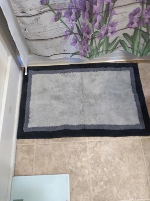 27x45 Spa Cotton Reversible Bath Rug Gray : Target