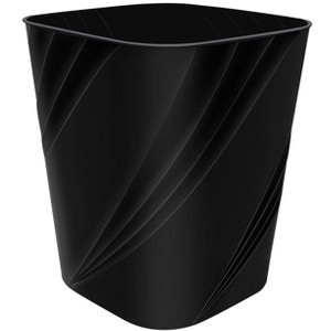 Aoibox Small Plastic Trash Can Wastebasket Recycling Bin for Bathroom, Dorm, Bedroom, Home Office, Garbage Can for Kids Room (1, Black) - 1 of 4