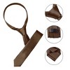 Allegra K Men's Skinny Ties Satin Solid Self-tied Necktie for Wedding Business - 4 of 4