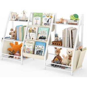 SUGIFT Kids Bookshelf and Toy Organizer, 3-Tier Bookshelf for Kids, Sturdy Kids Bookcase with Storage, Toddler Book Shelf - 1 of 4