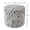 Wovenbyrd Hampton 19" Round Pouf Ottoman - 3 of 4