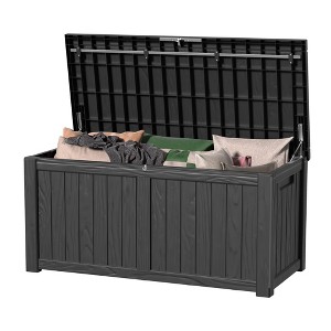Decksplore 55/150/200/230/260 Gal Deck Box Outdoor Storage Box Patio Gardening Tools Water and UV Resistant for Patio - 1 of 4