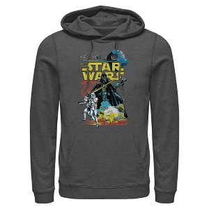Mens Star Wars Galactic Comic Cover Lightweight Hoodie - 1 of 4