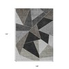 Coffee Charcoal And Gray Geometric Washable Indoor Outdoor Area Rug - 3 of 4