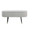CAVINAS Rectangular Polyester Storage Ottoman Bench with Hinged Lid,Upholstered Storage Ottoman,Storage Benches for Living Room,Bedroom - 2 of 4