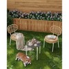 3 Piece Wicker Patio Bistro Furniture Set-Outdoor Rattan Chairs with Tempered Glass Table,Weather Resistant Wicker &Steel Frame - 2 of 4