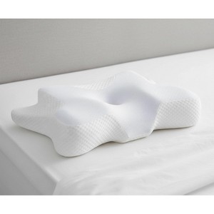 LISM Cervical Contour Neck Pillow for Pain Relief,Ergonomic Bed Pillows for Side Back Stomach Sleepers - 1 of 4