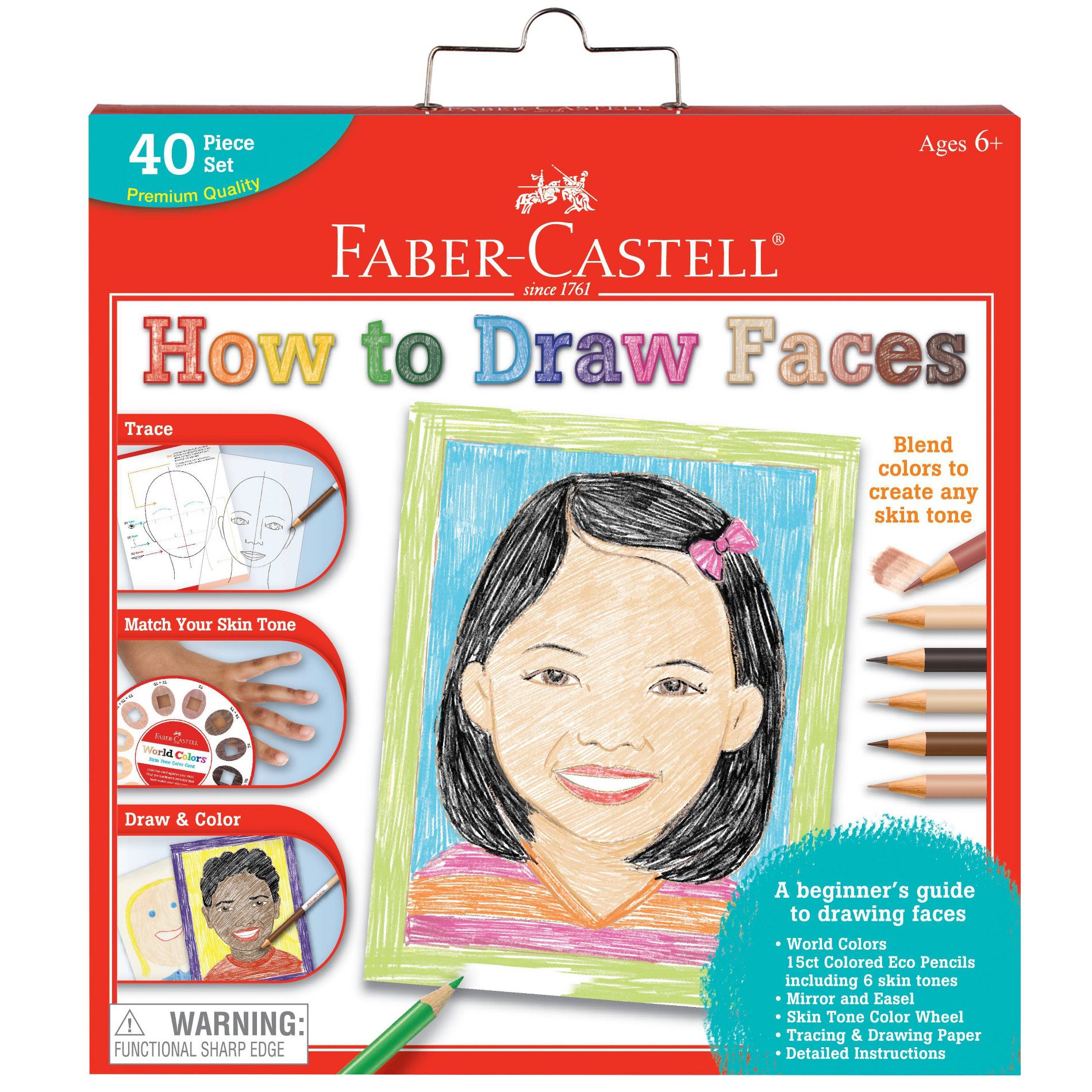 Faber-Castell 15pk World Colors How to Draw Faces 1ct