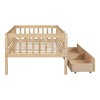 PAGED Twin Size Daybed Dual Use Bed Frame Modern Sofa Bed with 2 Storage Drawers and Guardrail for Bedroom, Living - 3 of 4