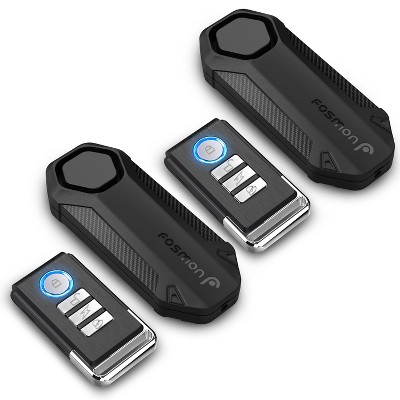 Fosmon 2 Pack Bike Alarm, Anti Theft Burglar Bicycle Alarm with Remote, Waterproof Vibration Triggered Loud 113dB Wireless Siren for Bicycle, E-Bike