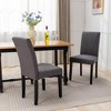 VECELO Upholstered Dining Chairs Parsons Chairs Modern Armless With High Back Wooden Legs for Kitchen/Living Room Set of   2 / 4 / 6 - 4 of 4