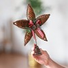 Ornativity Rattan Acorn Star Tree Topper with Holly - 4 of 4