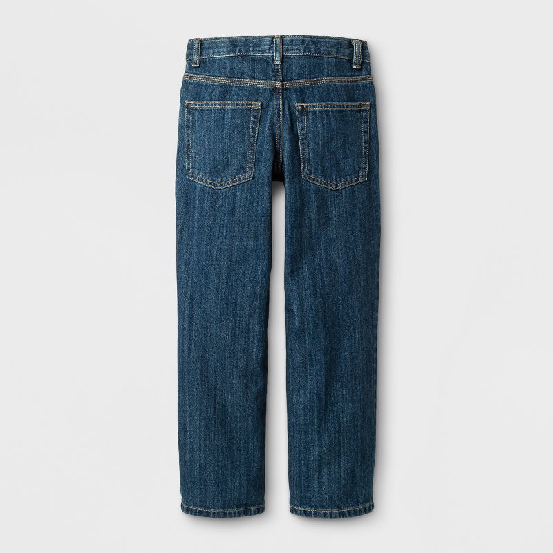 Boys' Relaxed Straight Fit Jeans - Cat & Jack™, 2 of 7