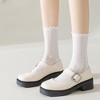 Anna-Kaci Women's Ribbed Crew Socks with Ruffle Lettuce Trim Soft Stretch Knit Comfortable Everyday 5-Pack - 2 of 4