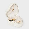 Heart Travel Jewelry Organizer - A New Day™ Cream Shirling - 2 of 2