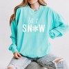 Simply Sage Market Women's Lightweight Garment Dyed Graphic Sweatshirt Let It Snow - 2 of 4