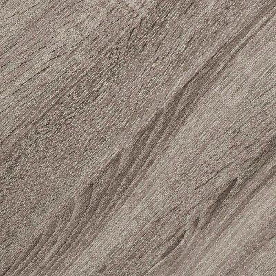 Vida 24" Round Light Brown Wood and Metal End Table