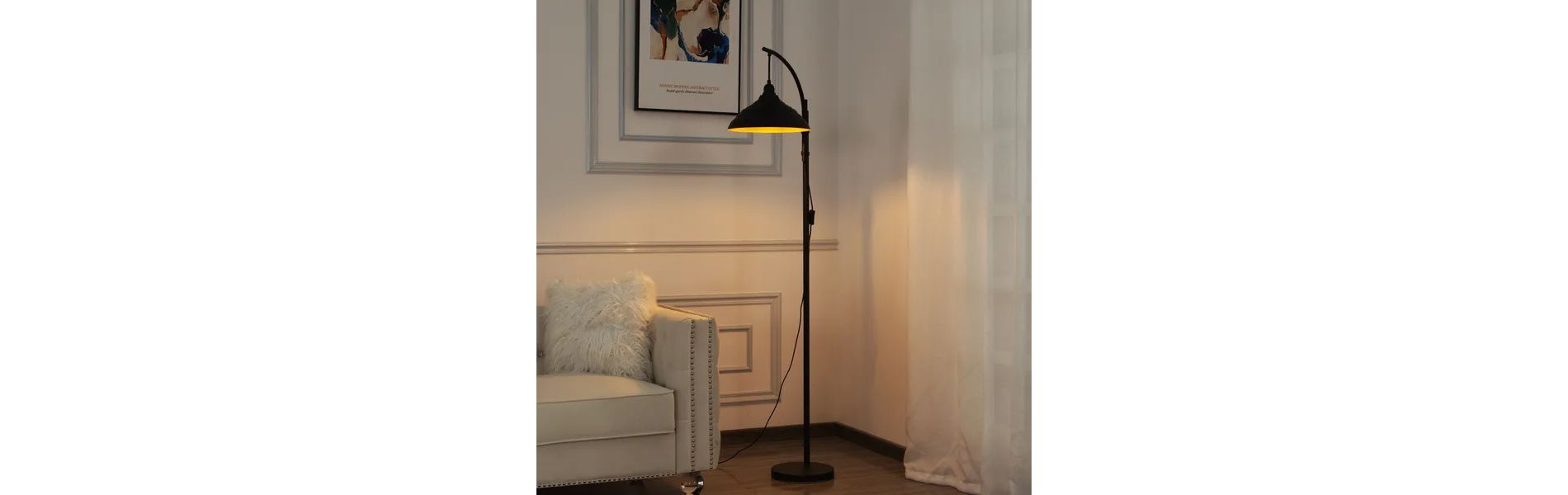 68.3' Arched Floor Lamp, Modern Arch Standing lamp, Industrial Tall Lamp for Bedroom Reading