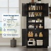 Tall Bathroom Cabinet, 67" Storage Cabinet with 4 Doors and Adjustable Shelves, Freestanding Modern Cupboard for Kitchen - 4 of 4