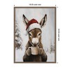 Kate & Laurel All Things Decor Sylvie Framed Canvas Donkey Winter Hot Cocoa by the Creative Bunch Studio - 2 of 4