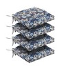 ARTPLAN Outdoor Chair Cushions for Patio Furniture, Waterproof Outdoor Cushions, Round Corner Patio Chair Cushions Set of 4 with Ties,17"x16"x2" - 3 of 4