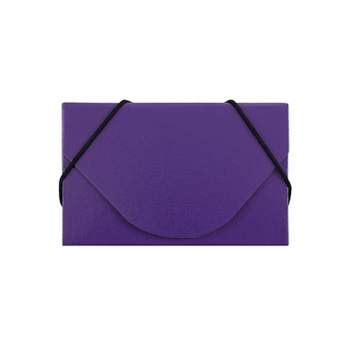 JAM PAPER Matte Business Card Case with Flap Purple (369032737)