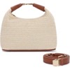 FATMOON Straw Bag for Women Summer Beach Shoulder Bag Vacation Woven Crossbody Purse Small Top Handle Satchel Handbag - 2 of 4