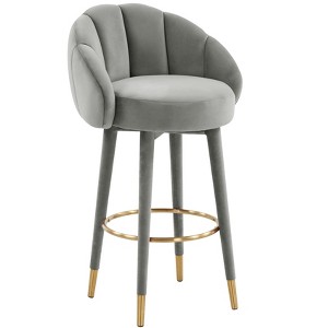 TOV Furniture Myla Velvet Swivel Stool - 1 of 4