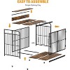 Homhougo Dog Crate Furniture, Dog Crate Indoor with Adjustable Height Rotating Feeder Brown - 3 of 4